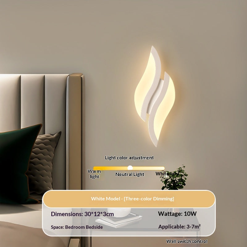 Modern Black or White LED Wall Light