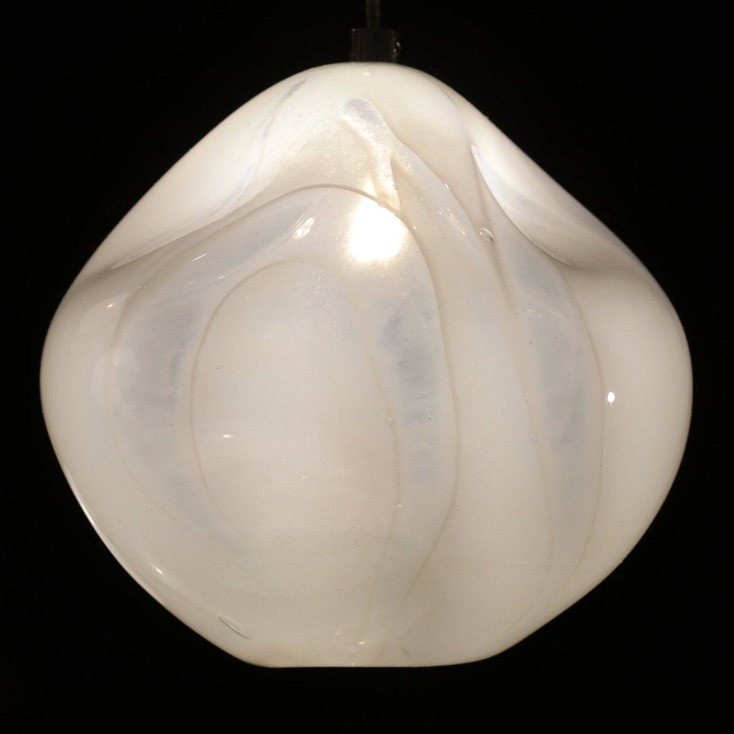 12-Inch Sculptural Handblown Glass Pendant Light