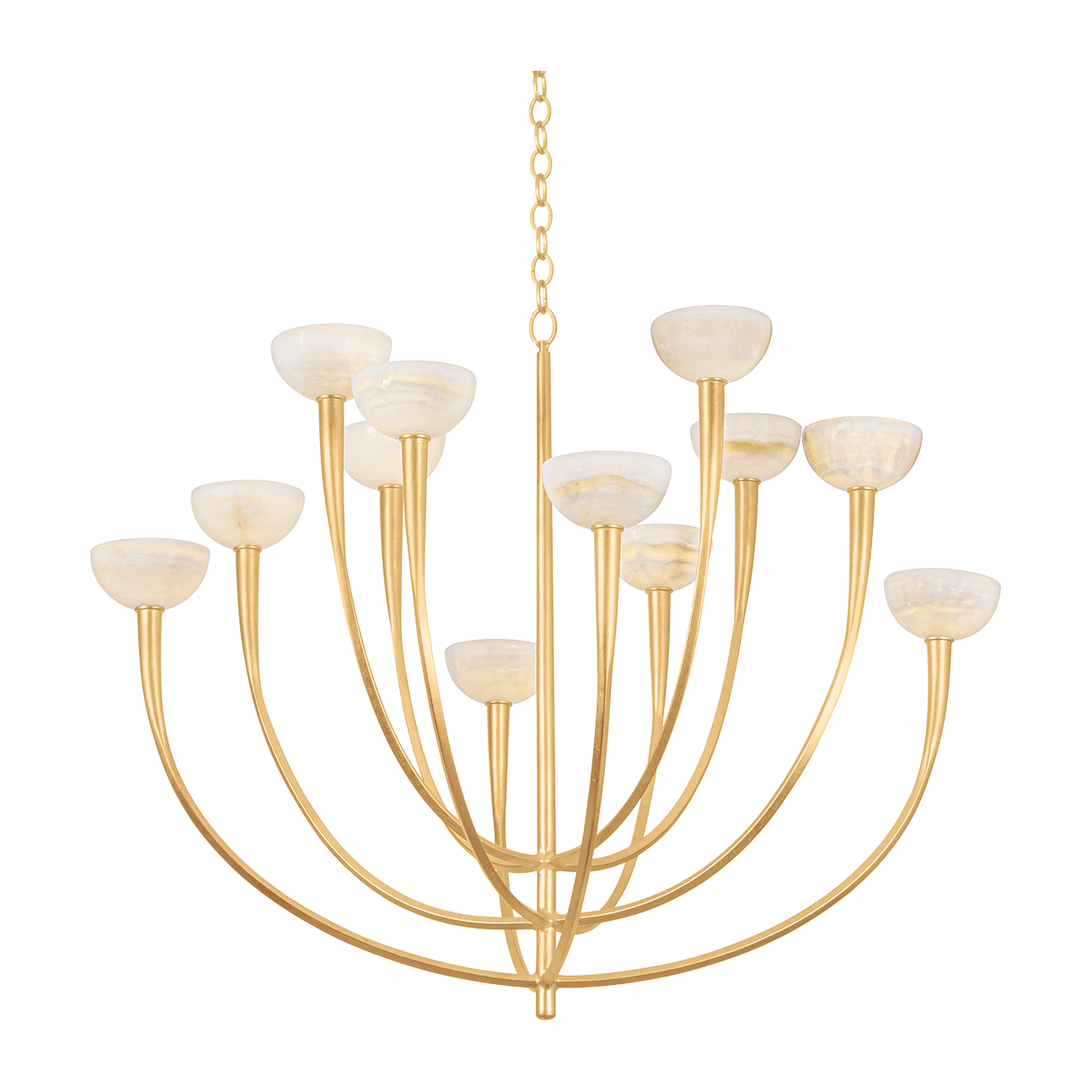 12-Light Onyx Vintage Gold Chandelier / Default Title
