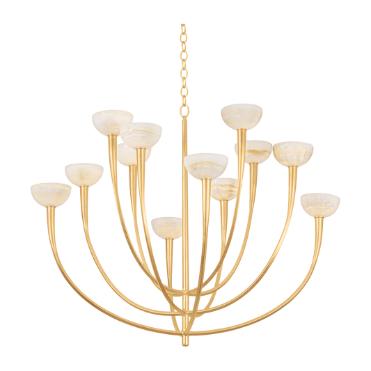 12-Light Onyx Vintage Gold Chandelier / Default Title