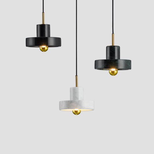 18cm White Marble LED Pendant Light / Excluding light source / A White Diameter 18cm