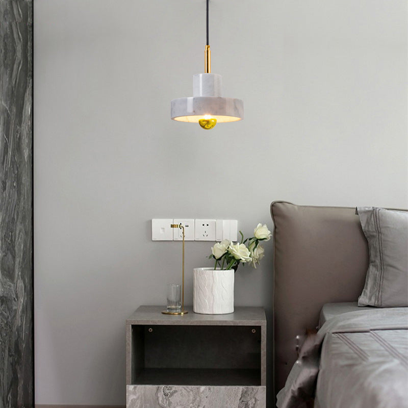18cm White Marble LED Pendant Light