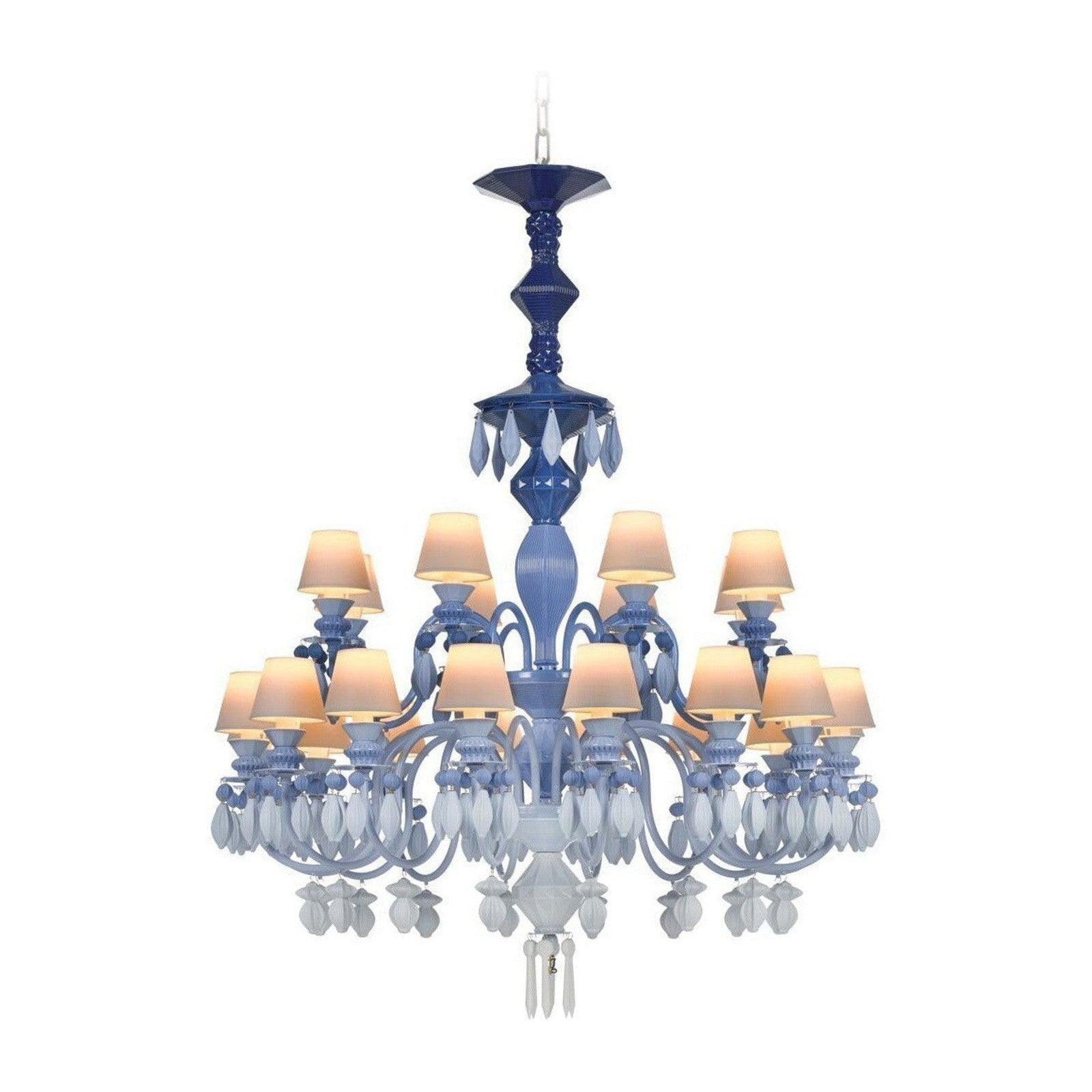 24-Light White Porcelain Gloss Chandelier