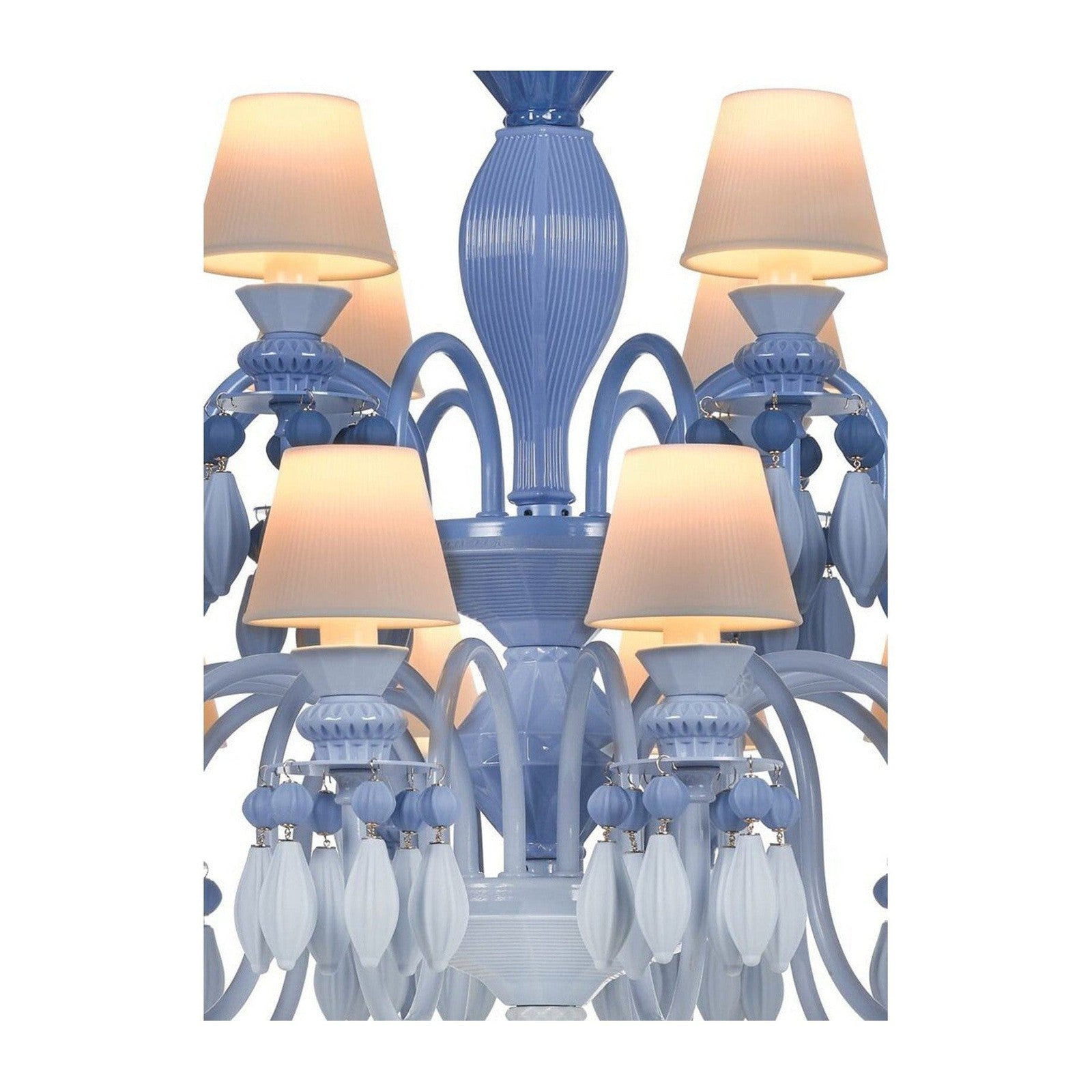 24-Light White Porcelain Gloss Chandelier