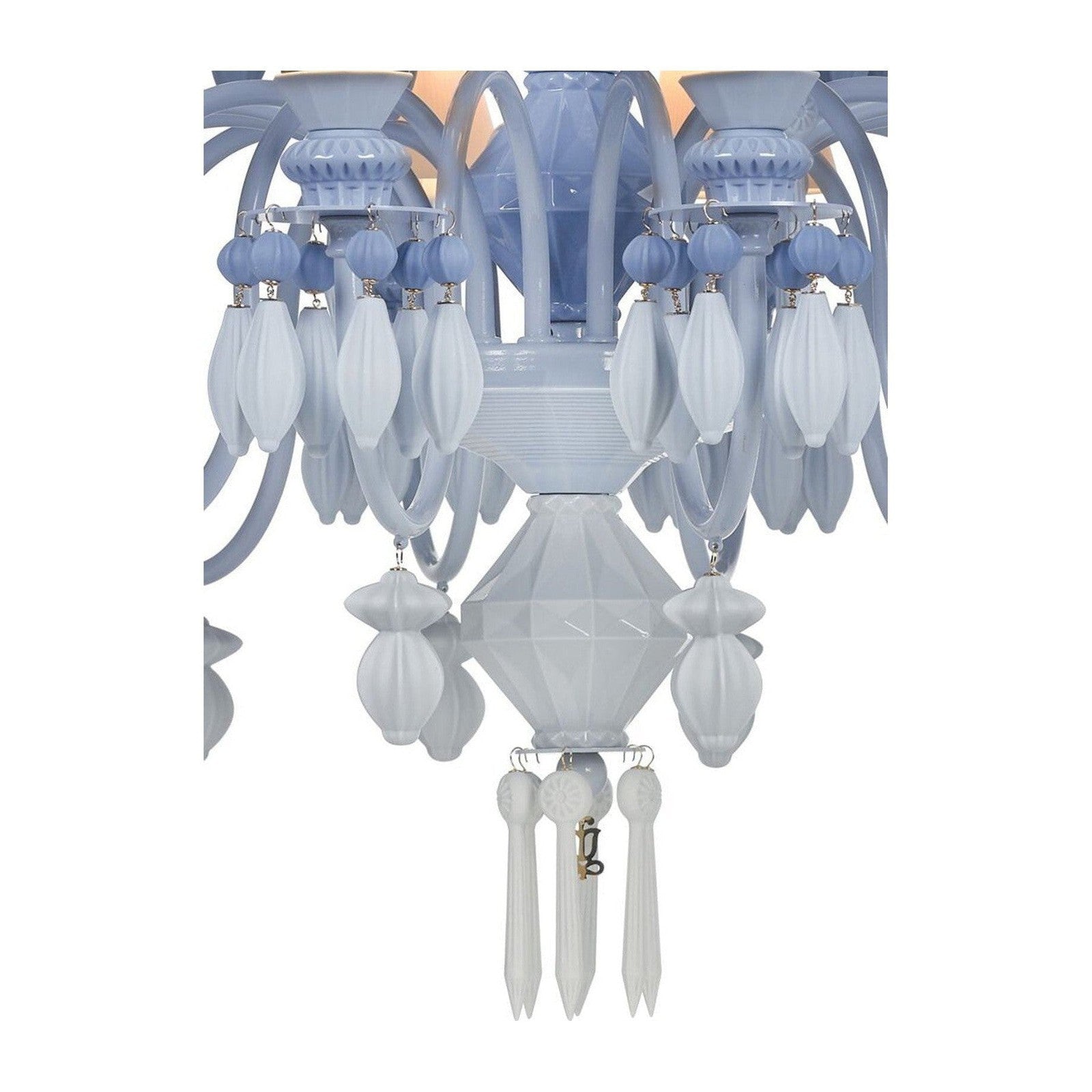 24-Light White Porcelain Gloss Chandelier