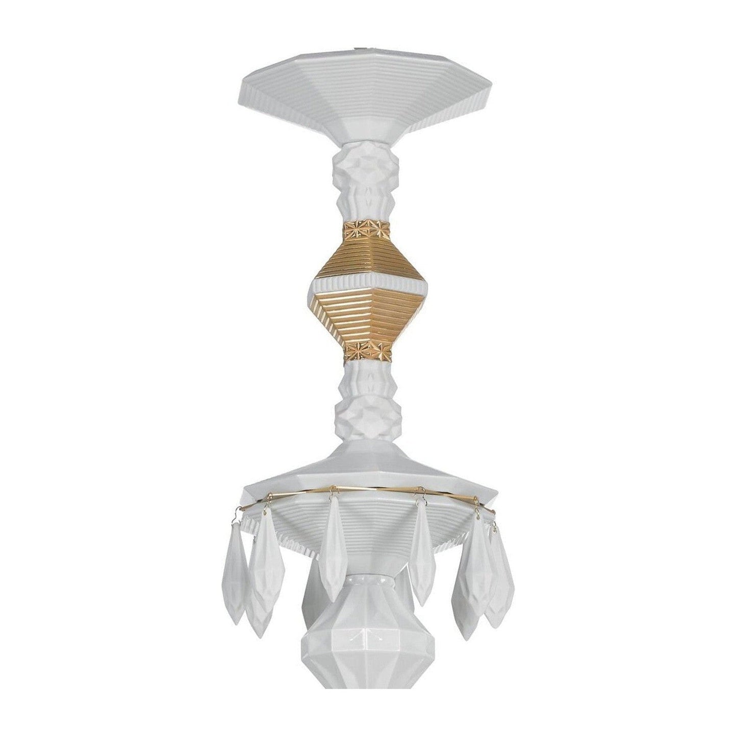 24-Light White Porcelain Gloss Chandelier