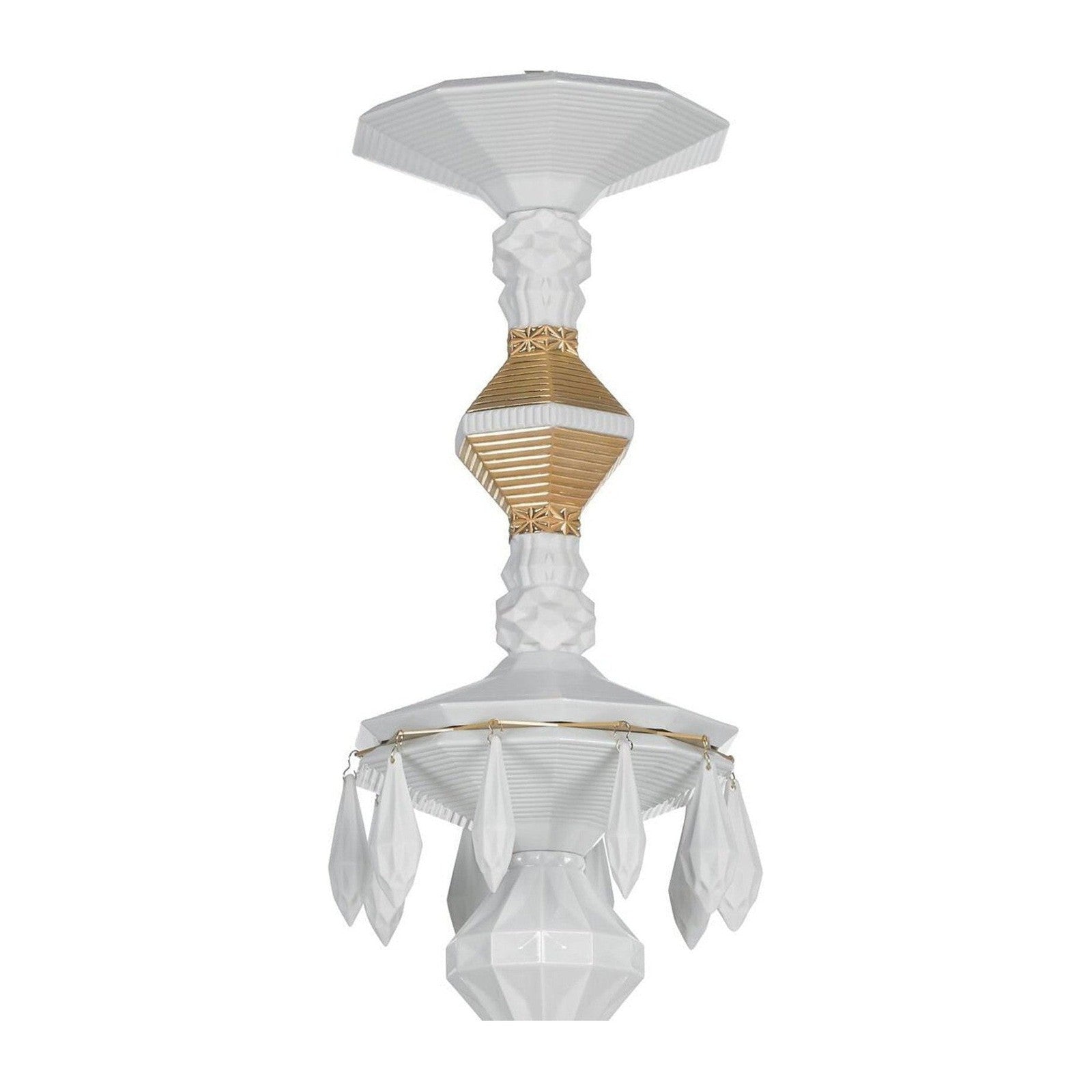 24-Light White Porcelain Gloss Chandelier