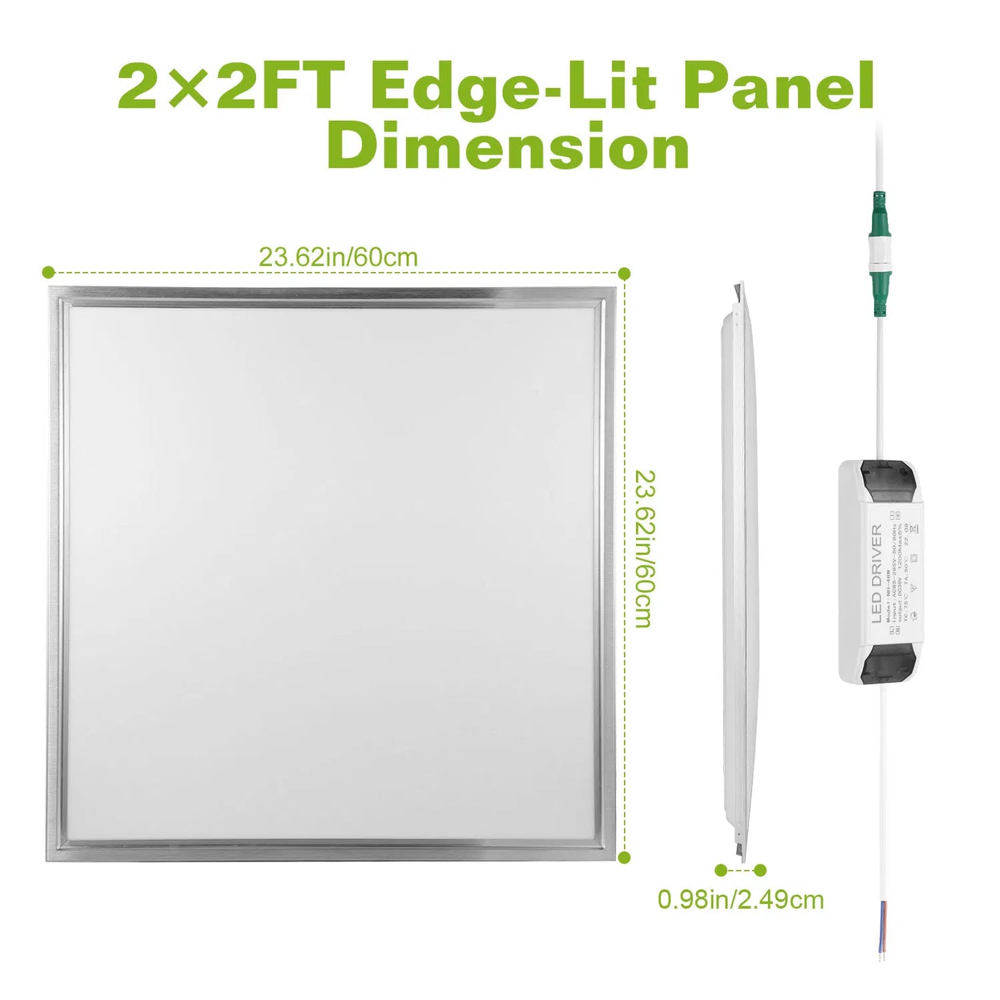 2x2ft 48W Cold White Recessed Panel Light