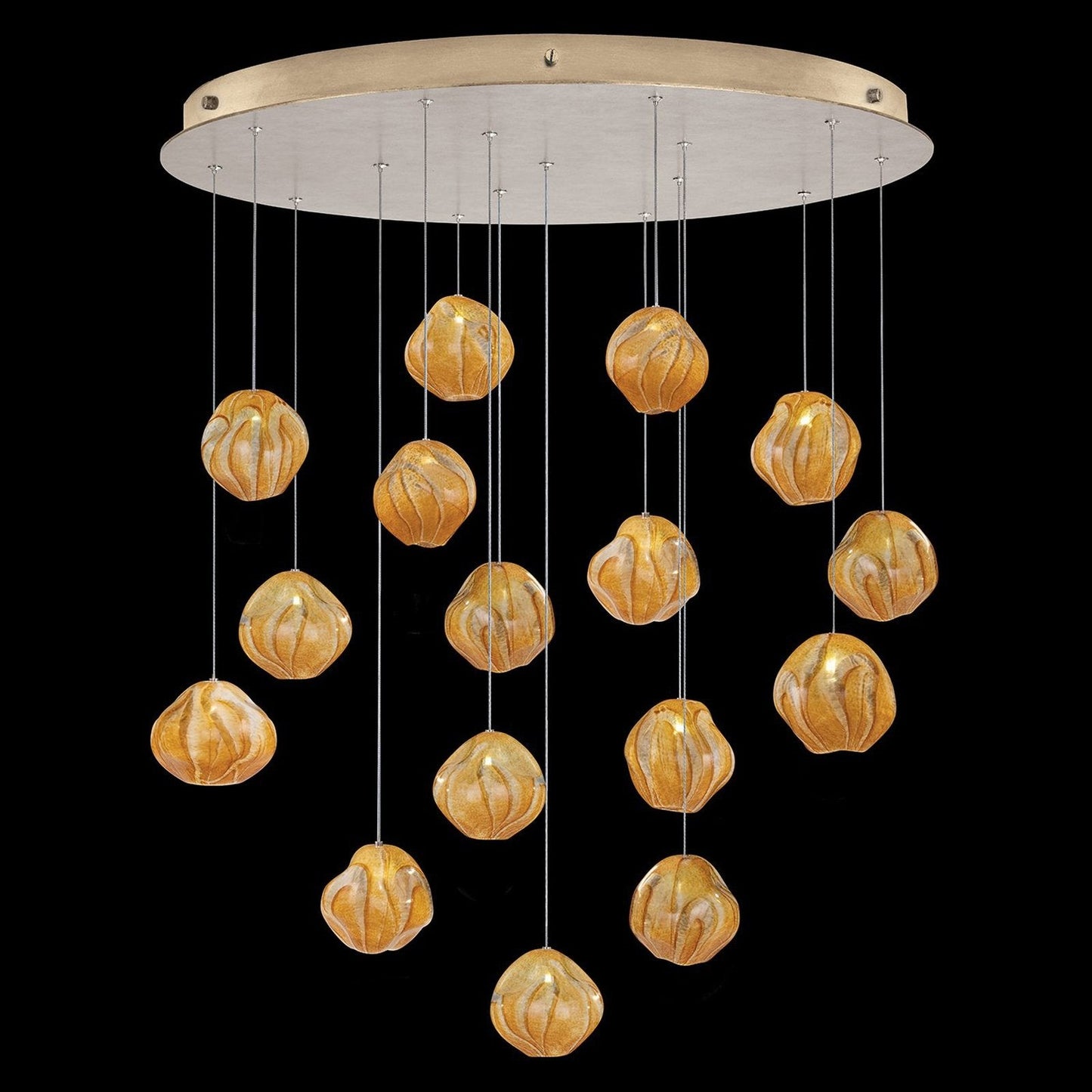 32-Inch Sculptural Handblown Glass Pendant Light