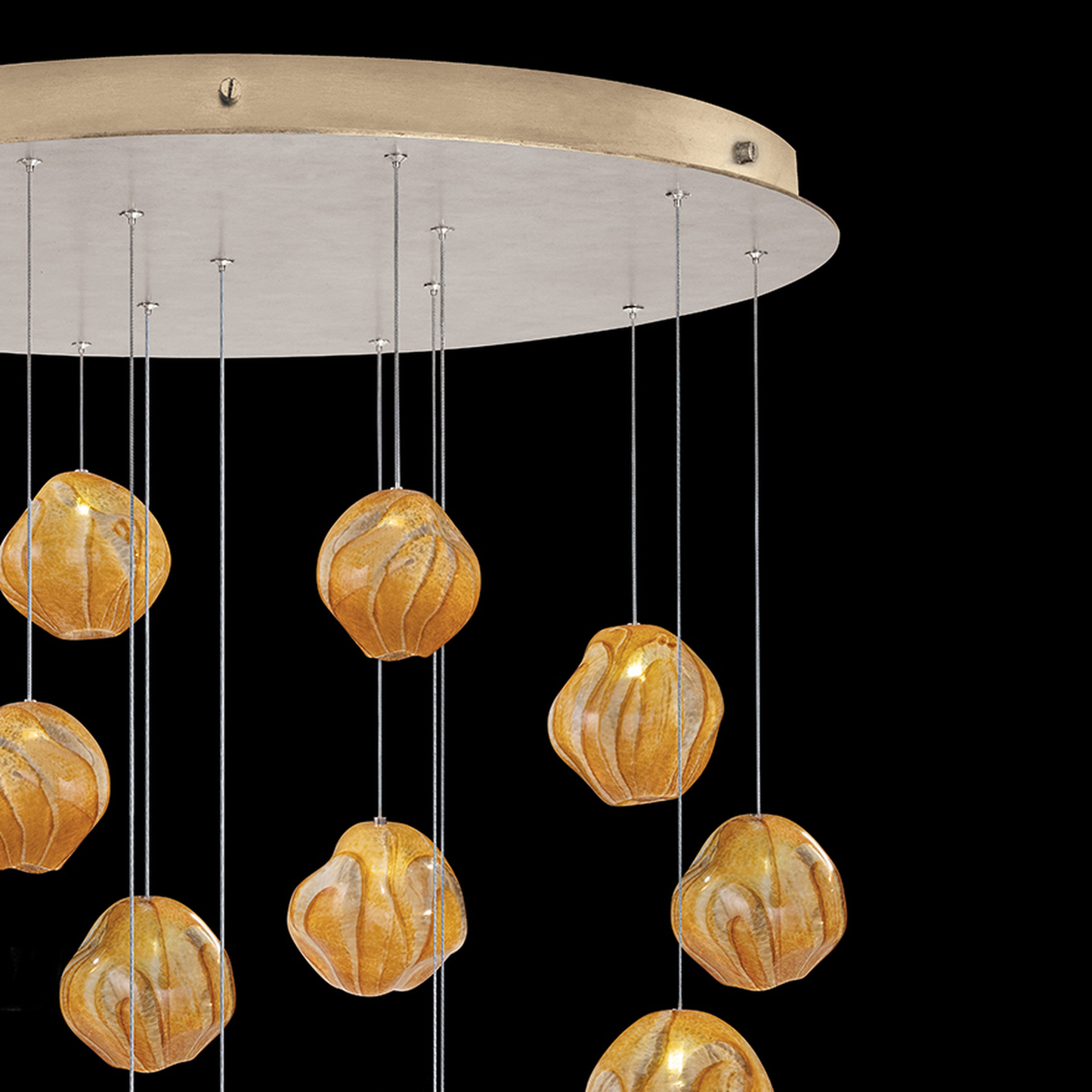 32-Inch Sculptural Handblown Glass Pendant Light
