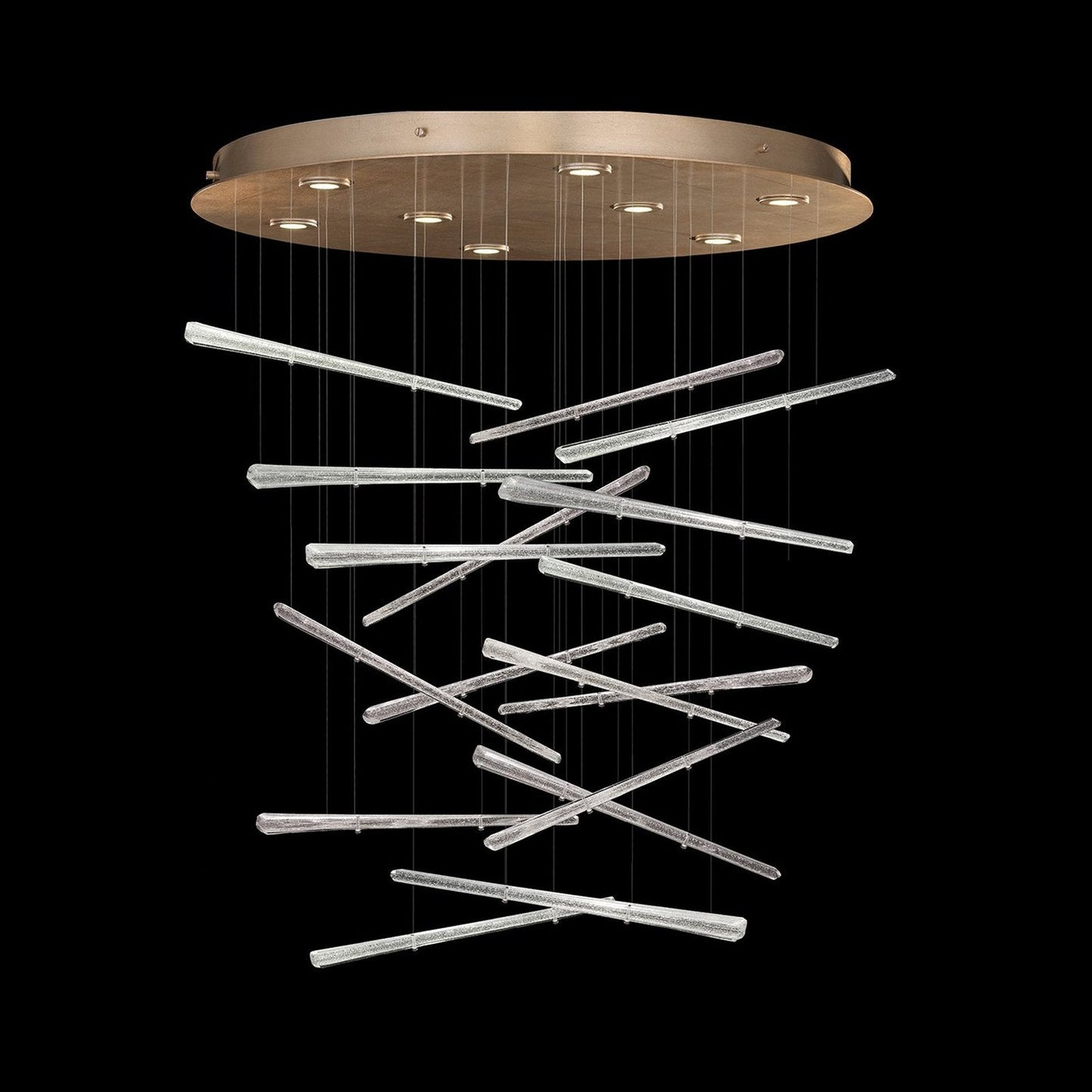 34-Inch 17-Spire Crystal Pendant Light