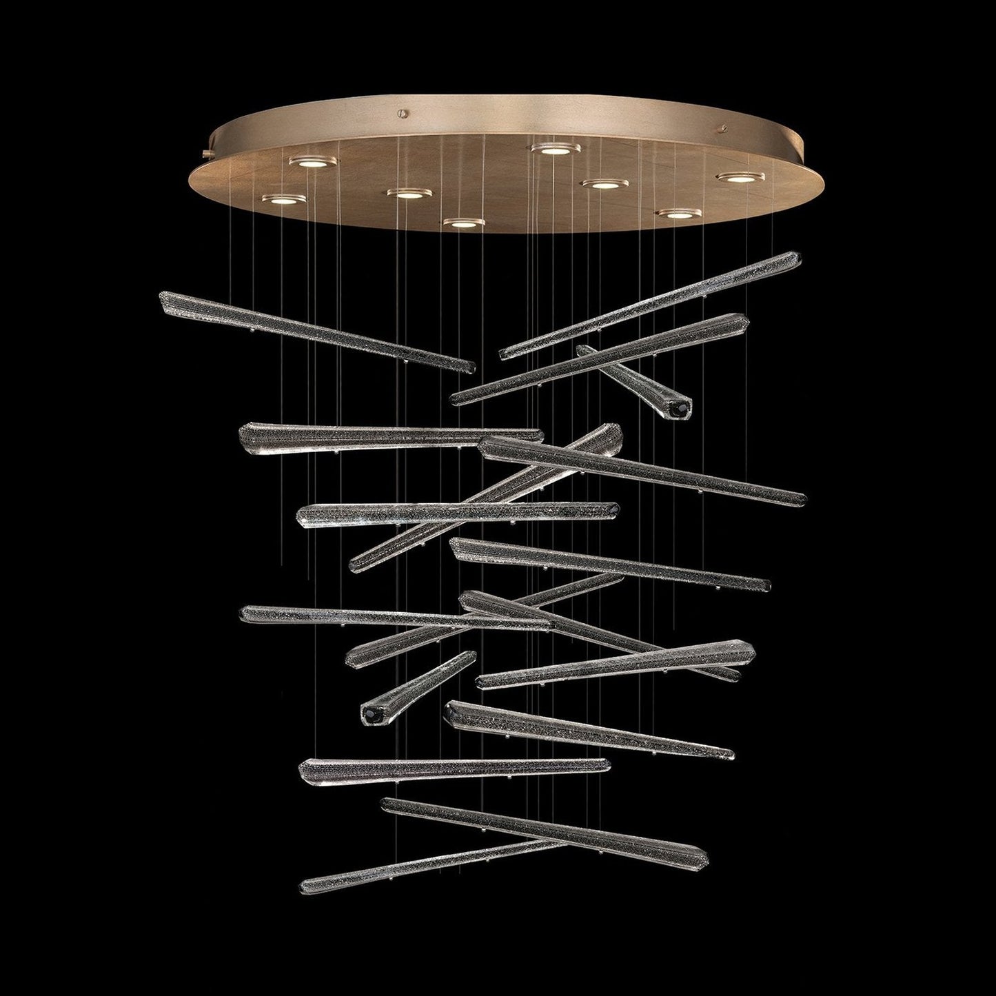 34-Inch 17-Spire Crystal Pendant Light