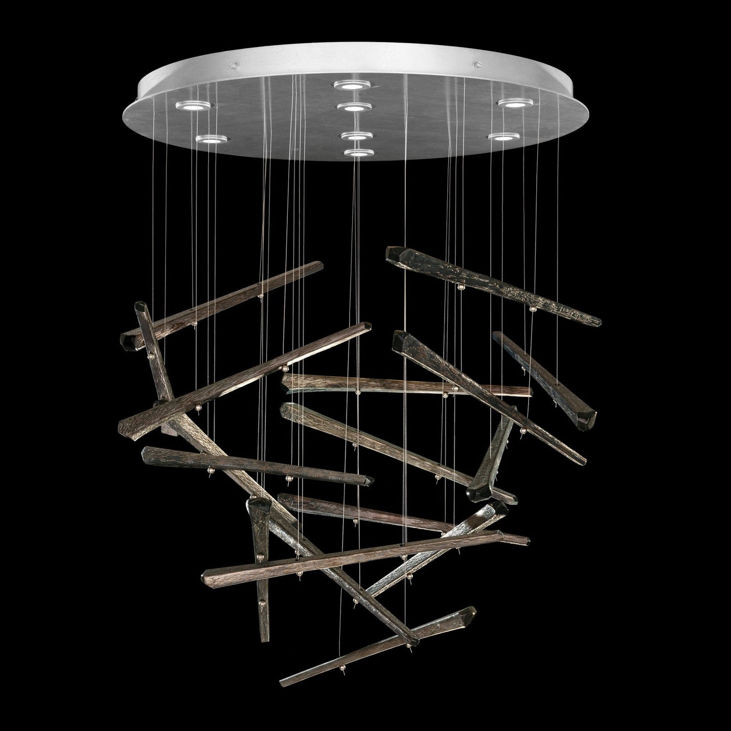 34-Inch 17-Spire Crystal Pendant Light