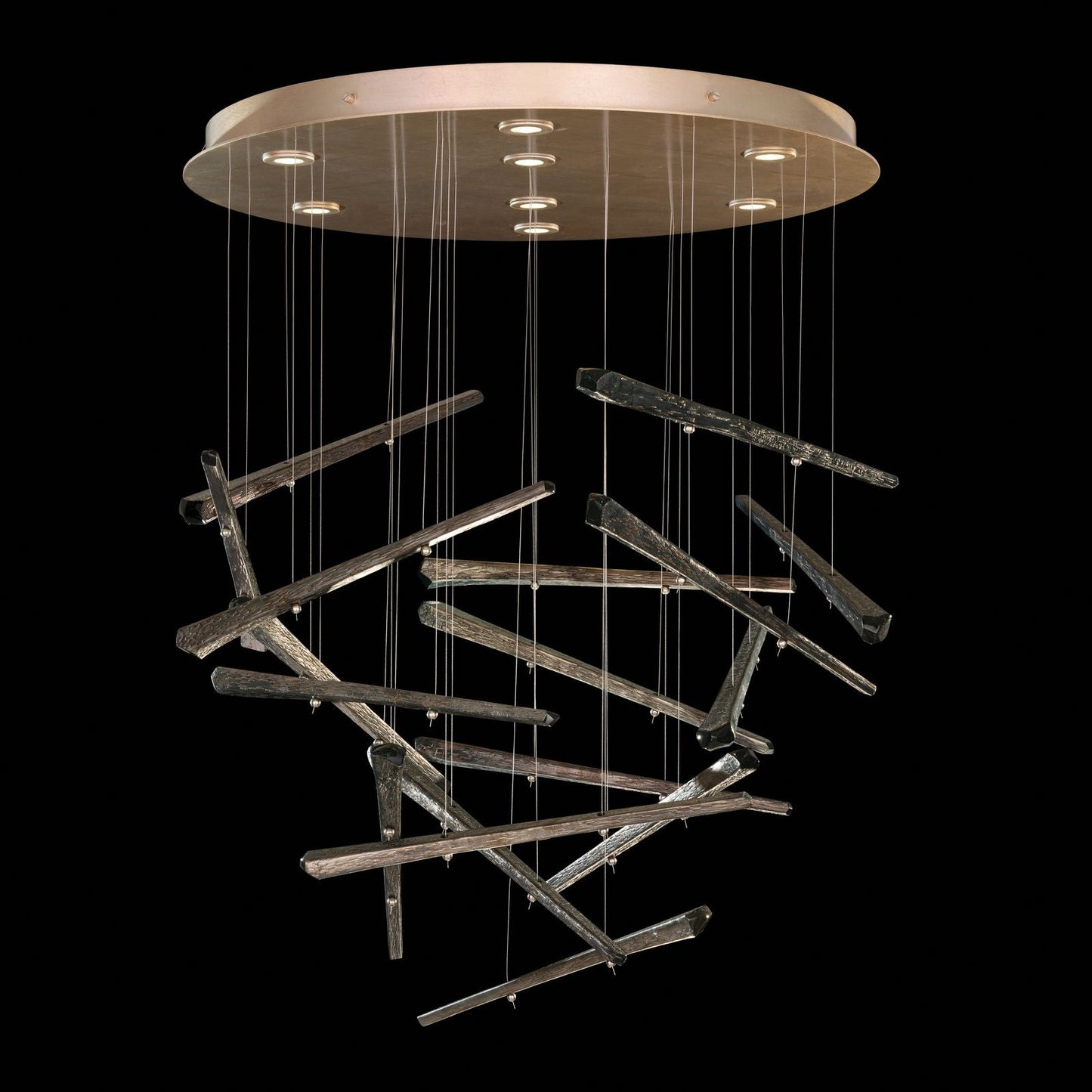 34-Inch 17-Spire Crystal Pendant Light