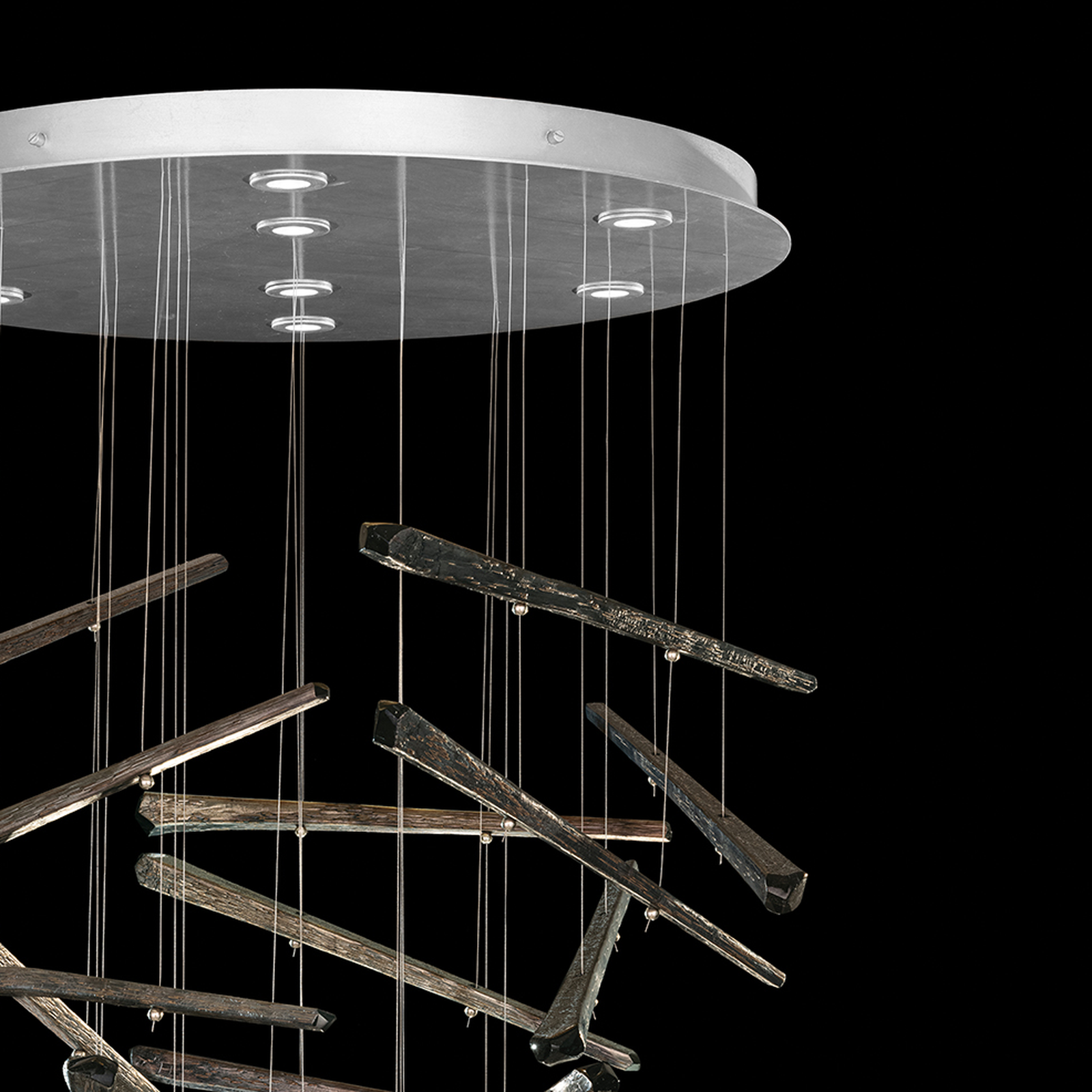 34-Inch 17-Spire Crystal Pendant Light