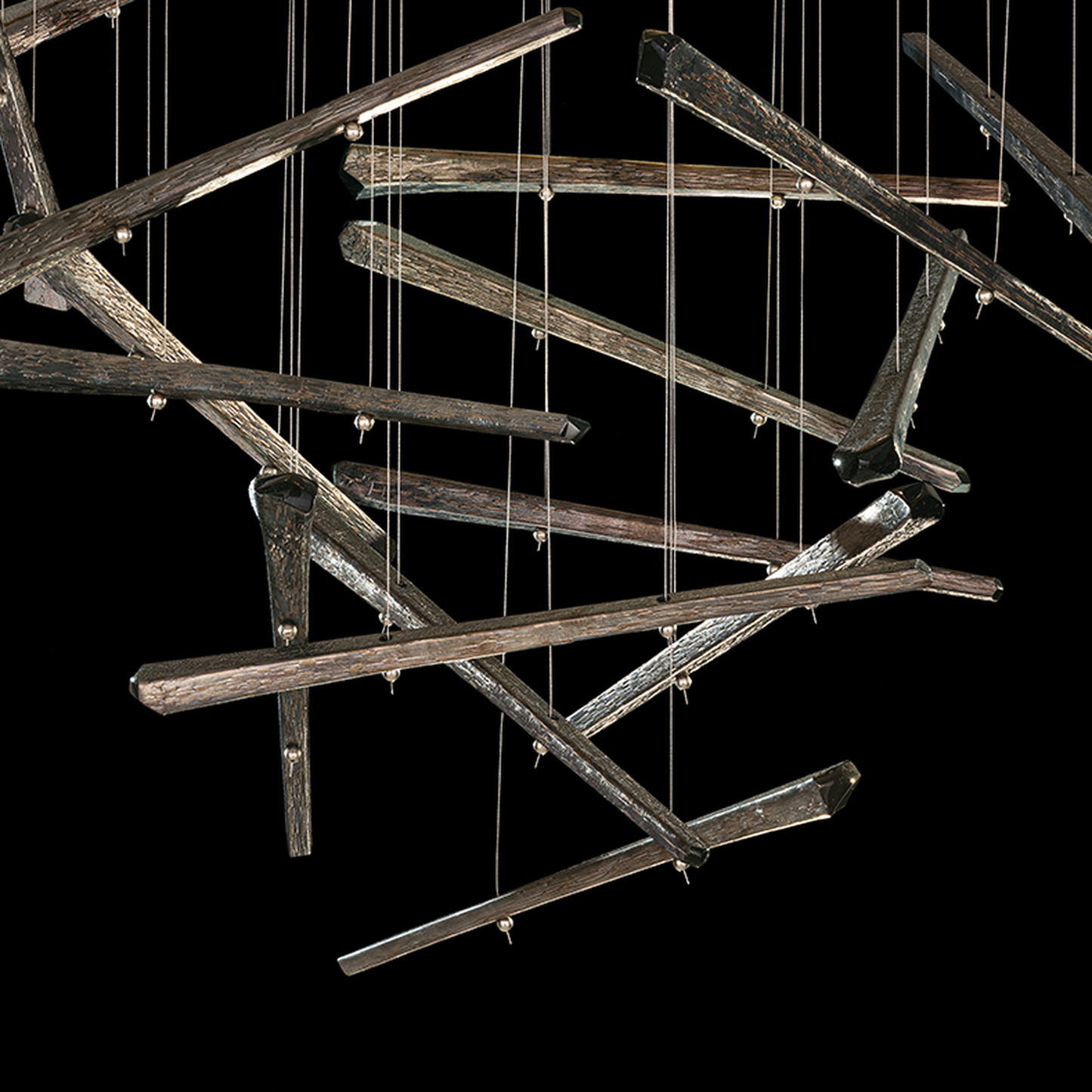 34-Inch 17-Spire Crystal Pendant Light