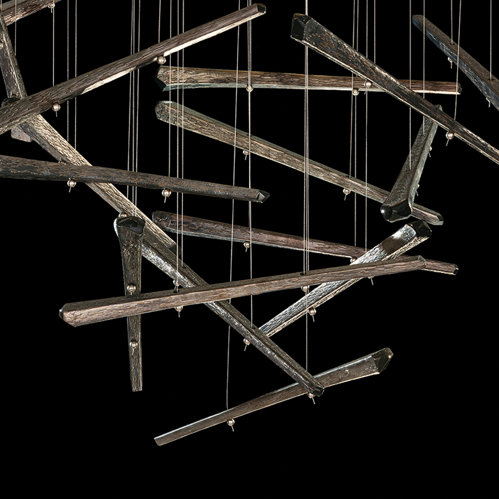 34-Inch 17-Spire Crystal Pendant Light
