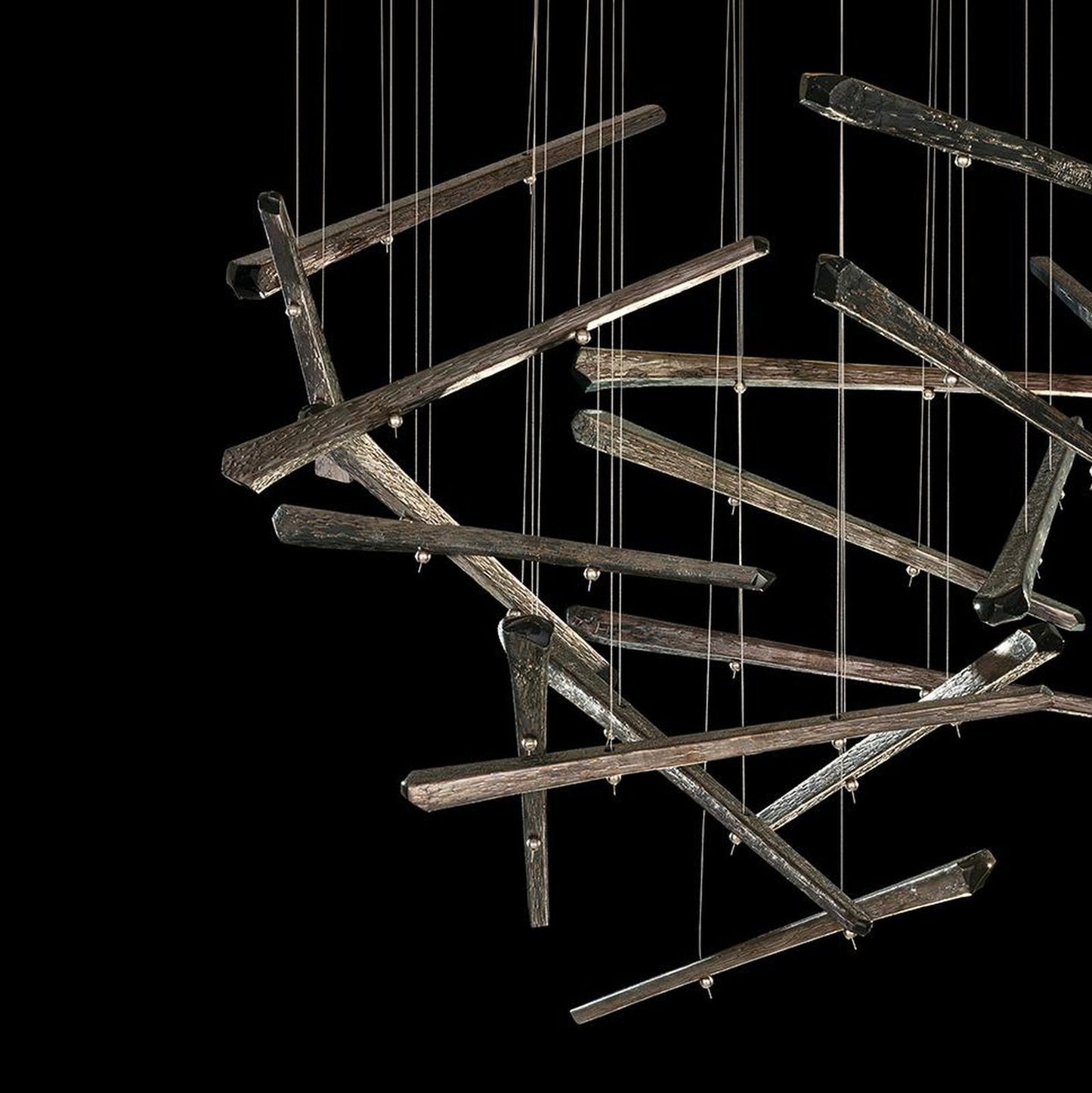 34-Inch 17-Spire Crystal Pendant Light