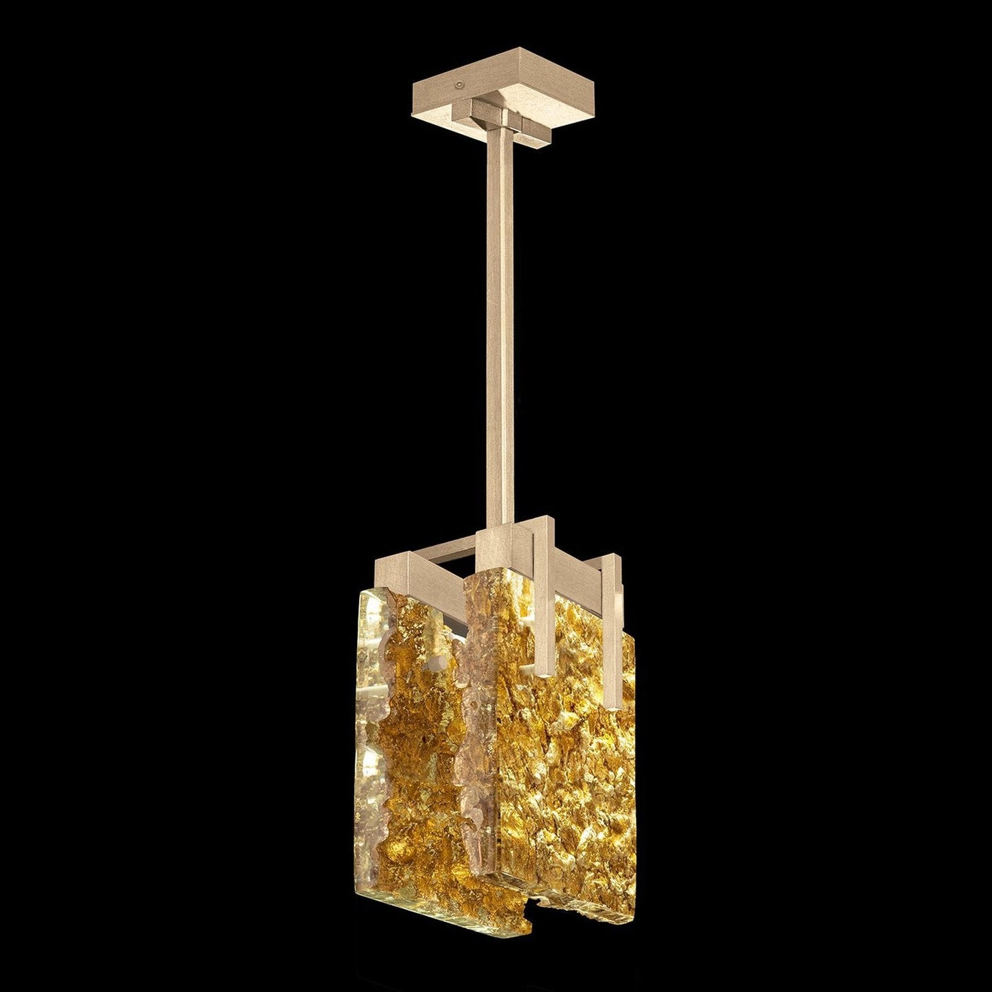 7.75-Inch Textured Cast Crystal Pendant Light