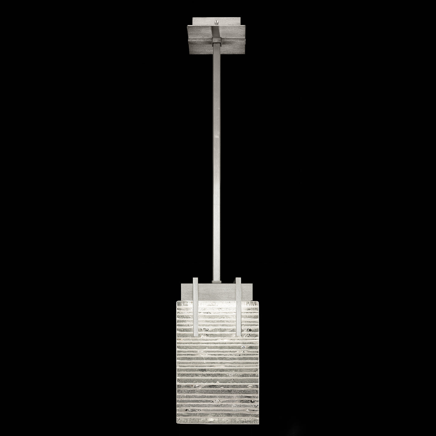 7.75-Inch Textured Cast Crystal Pendant Light
