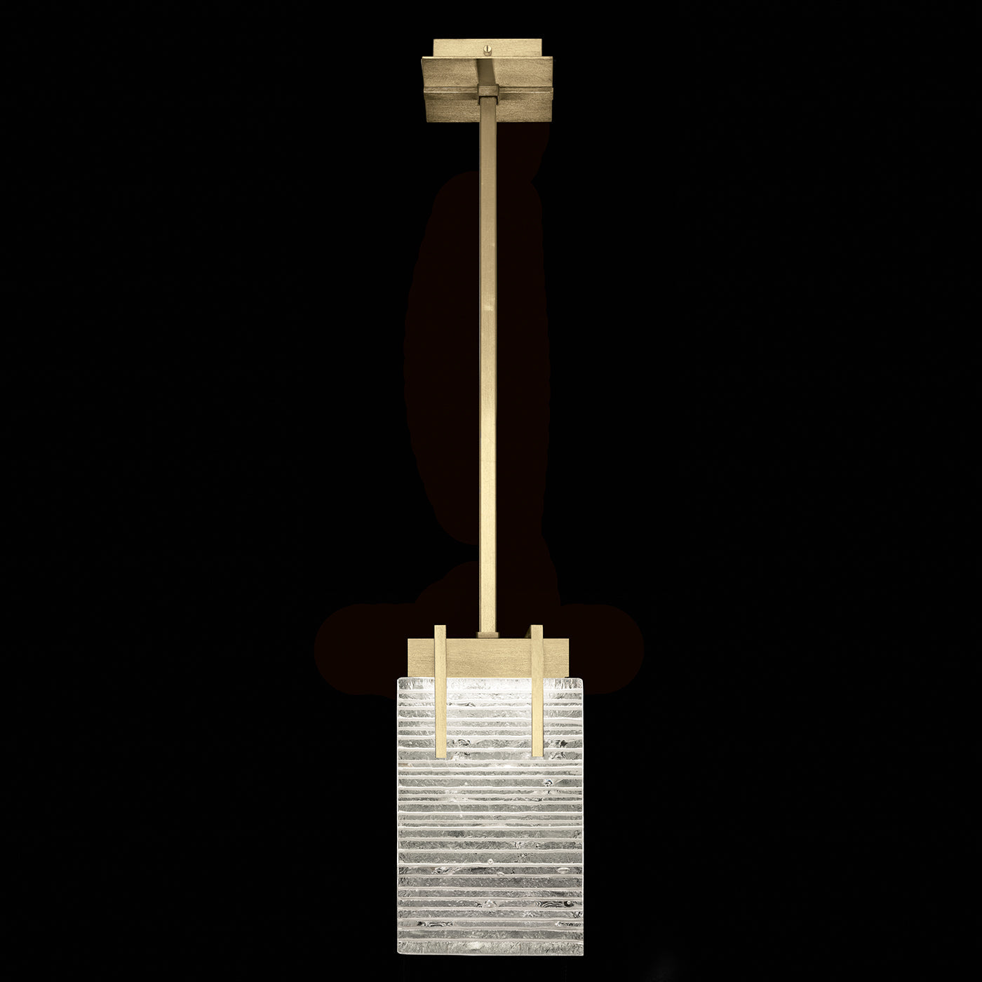 7.75-Inch Textured Cast Crystal Pendant Light
