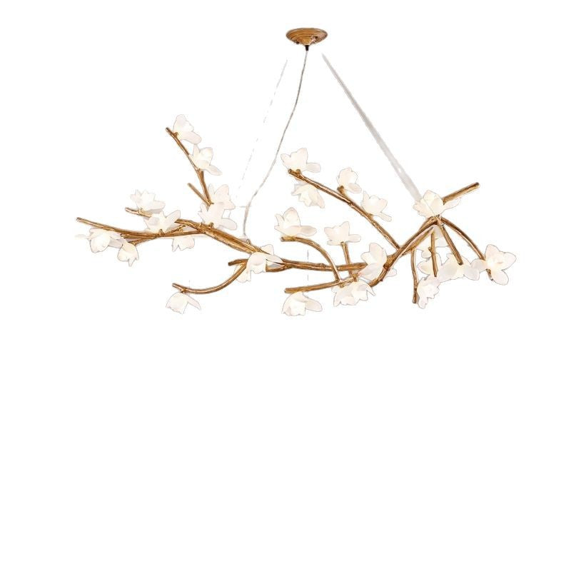 8-Light Lotus Resin Nordic Chandelier