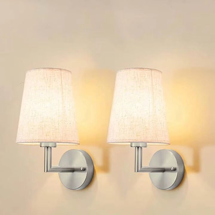 Fabric Shade Bedside Wall Light / Black