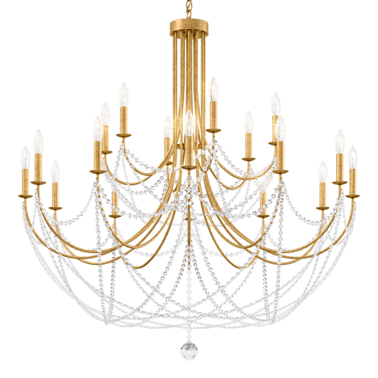 Heirloom Gold Draped Crystal Chandelier / Heirloom Gold
