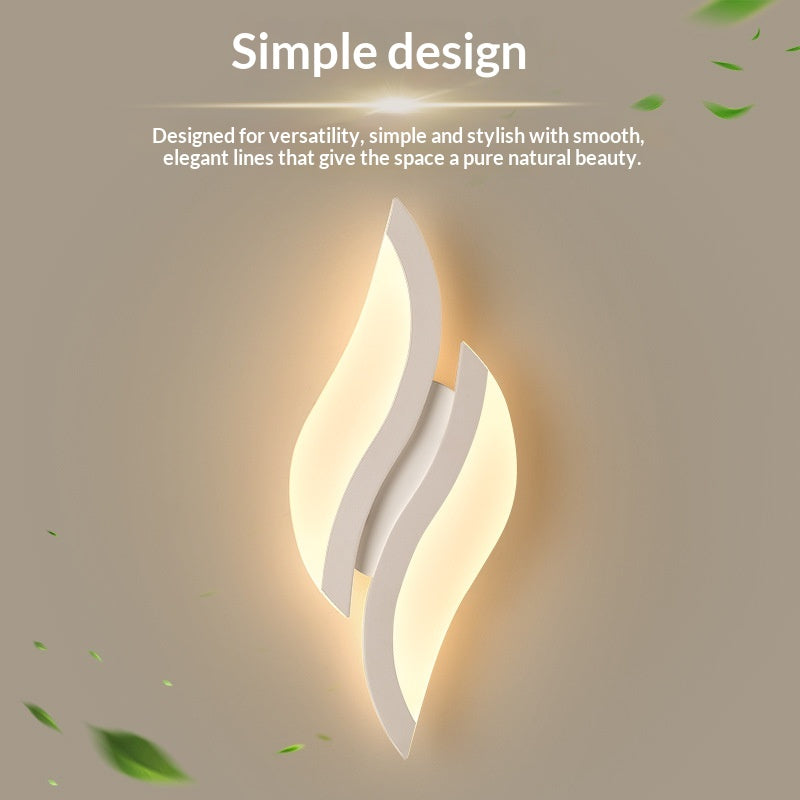 Modern Black or White LED Wall Light