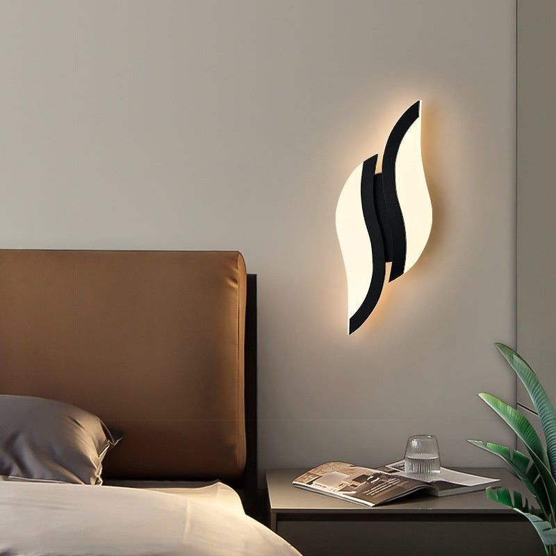 Modern Black or White LED Wall Light