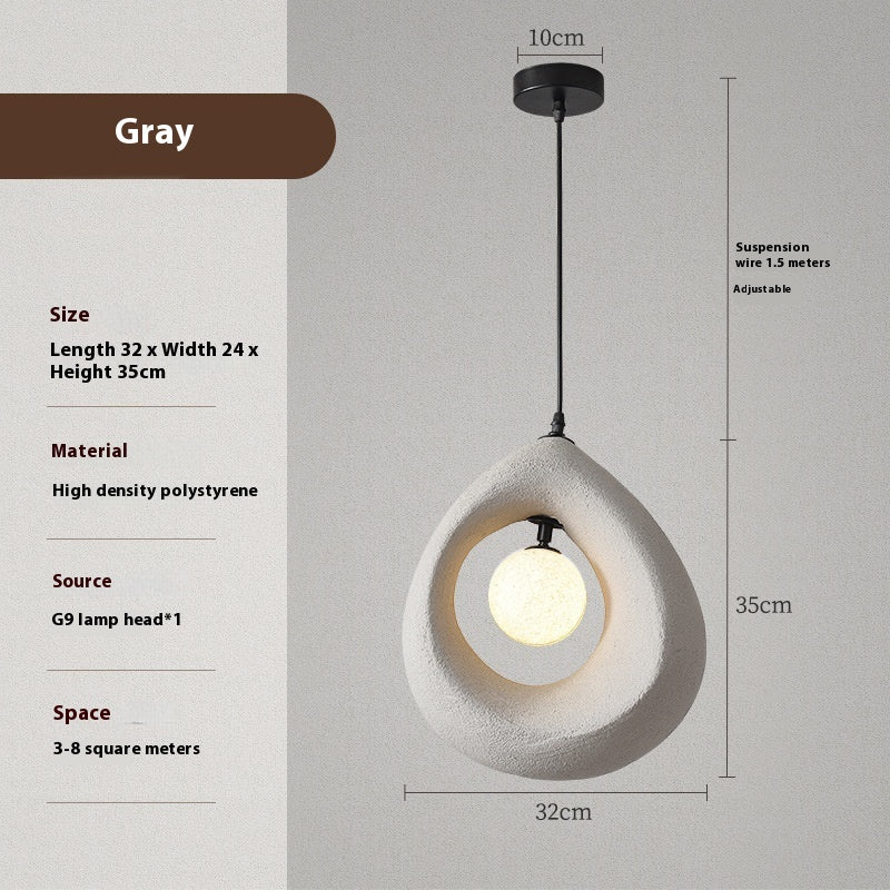Modern PP LED Restaurant Chandelier / K Style White
