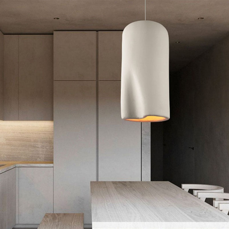 Modern PP LED Restaurant Chandelier / J Style White