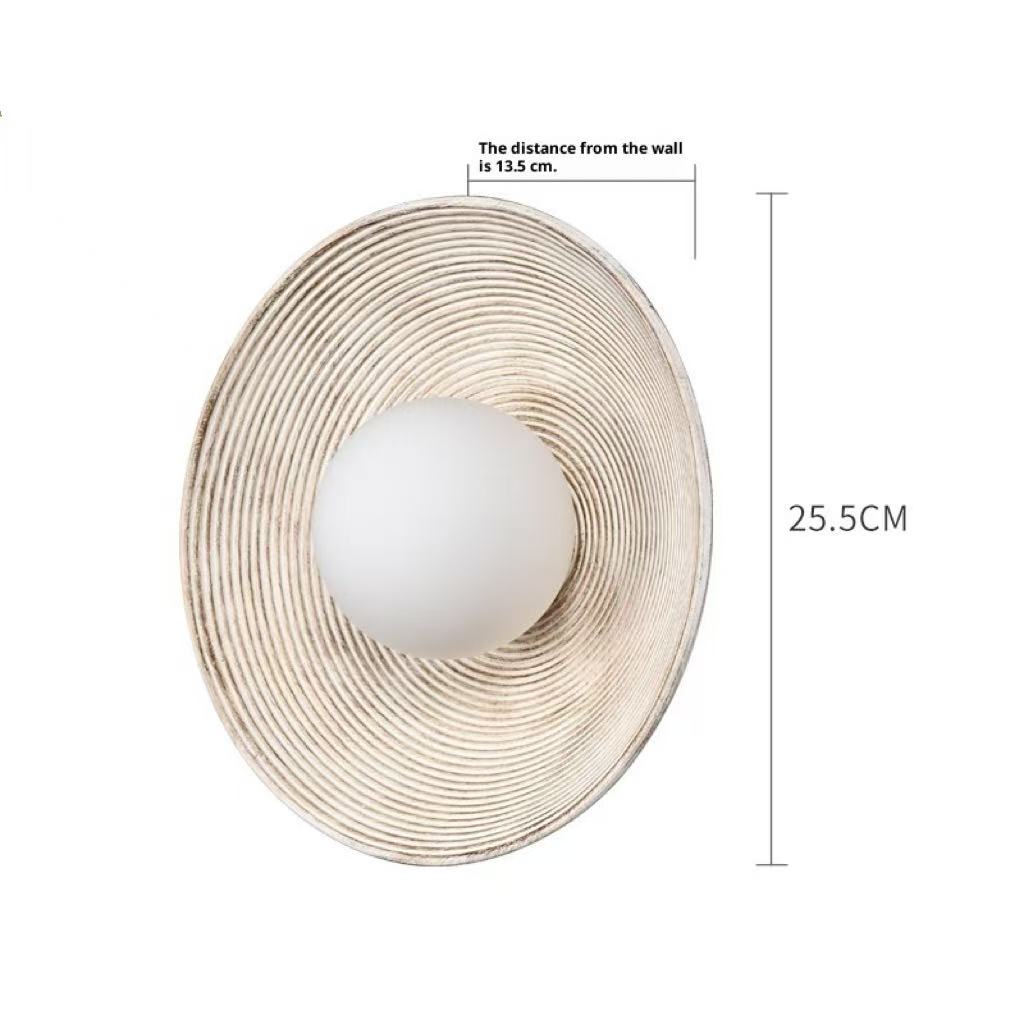 Nordic Beige Retro Bedside Wall Light