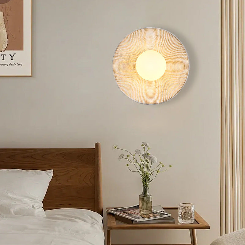 Nordic Beige Retro Bedside Wall Light