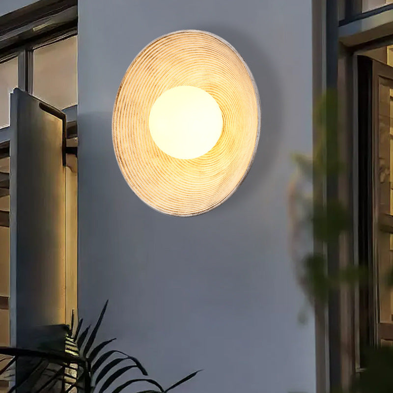 Nordic Beige Retro Bedside Wall Light