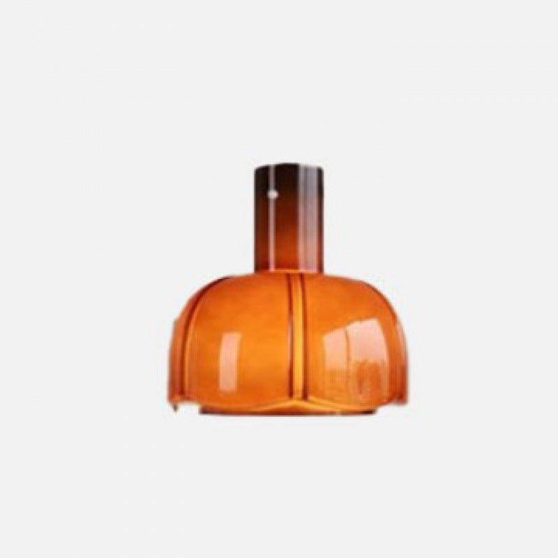 Retro Coloured Glass Bud Pendant Light / E27 Tricolor Light / Light Pink