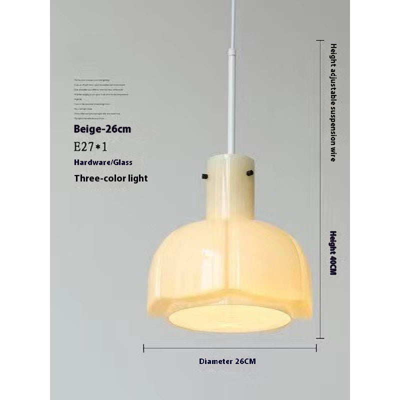 Retro Coloured Glass Bud Pendant Light