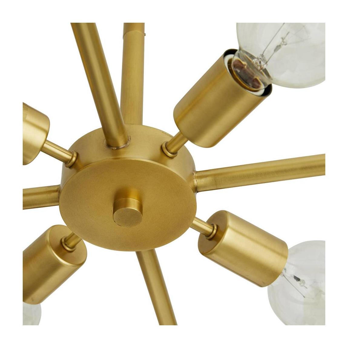 Seeded Glass Antique Brass Chandelier