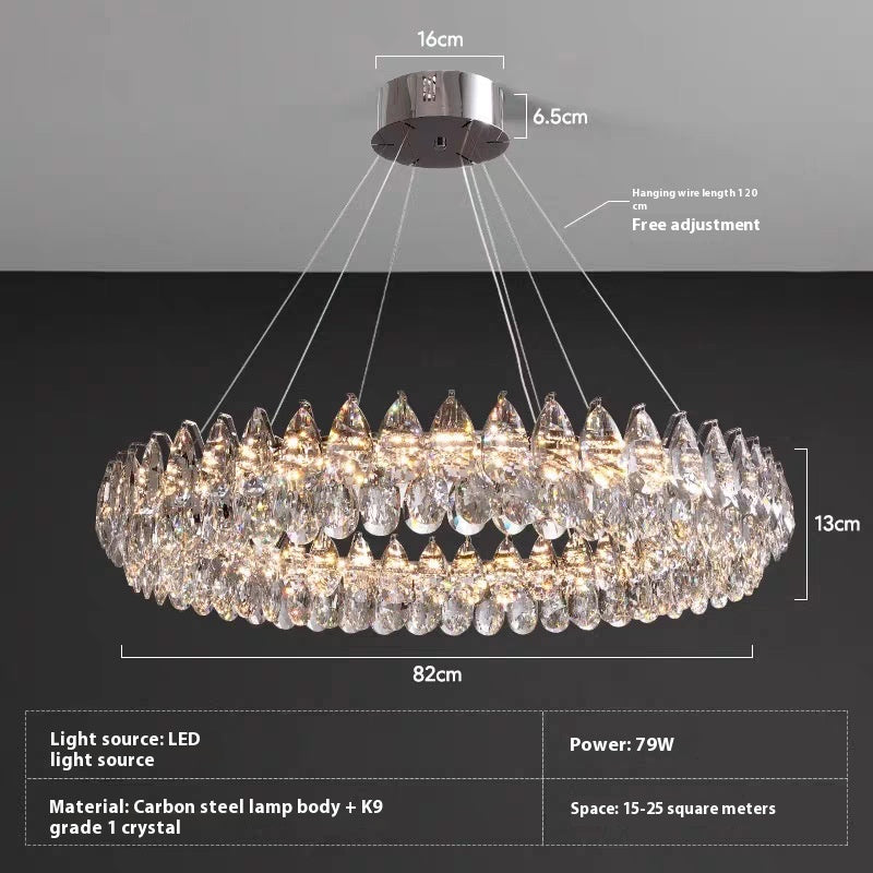 Single or Double Layer Crystal Chandelier