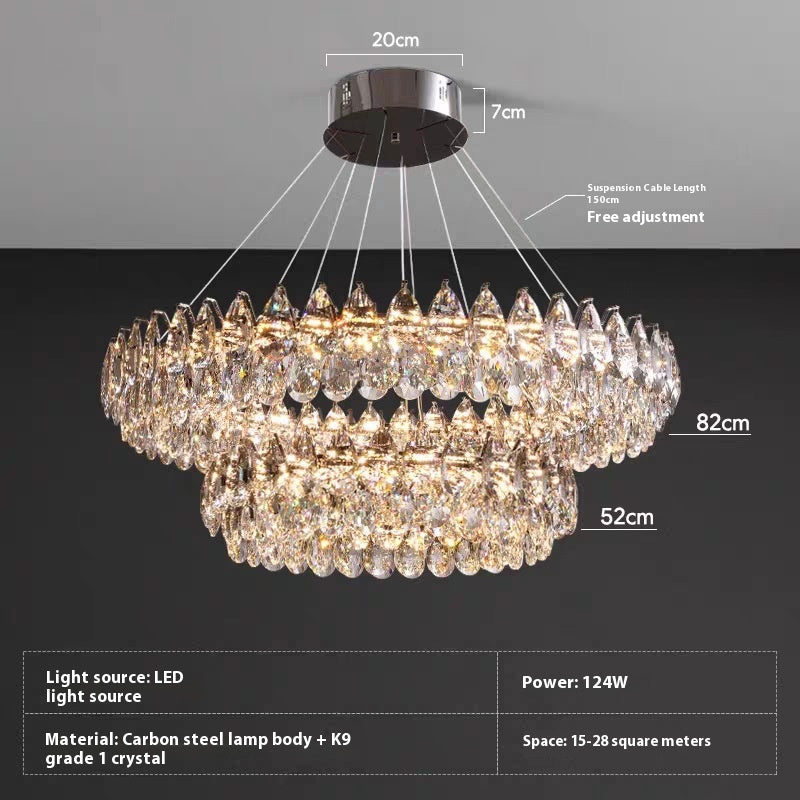 Single or Double Layer Crystal Chandelier